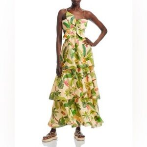 Farm rio sand fruit forest Maxi dress size XS NWT